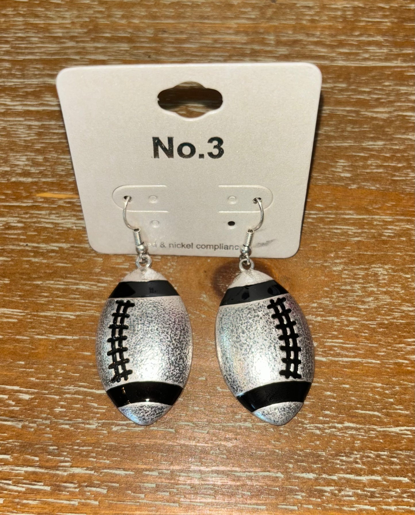 Football Dangle Earrings