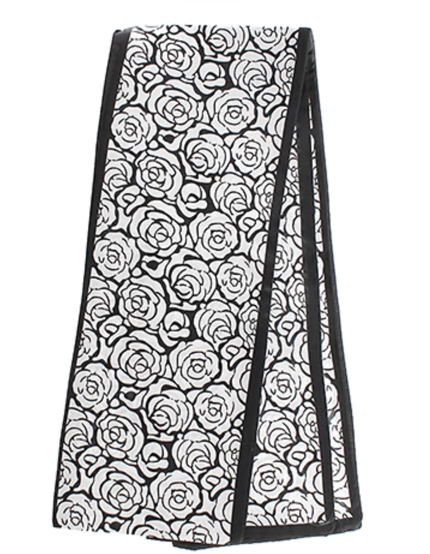 Rose Print Narrow Scarf