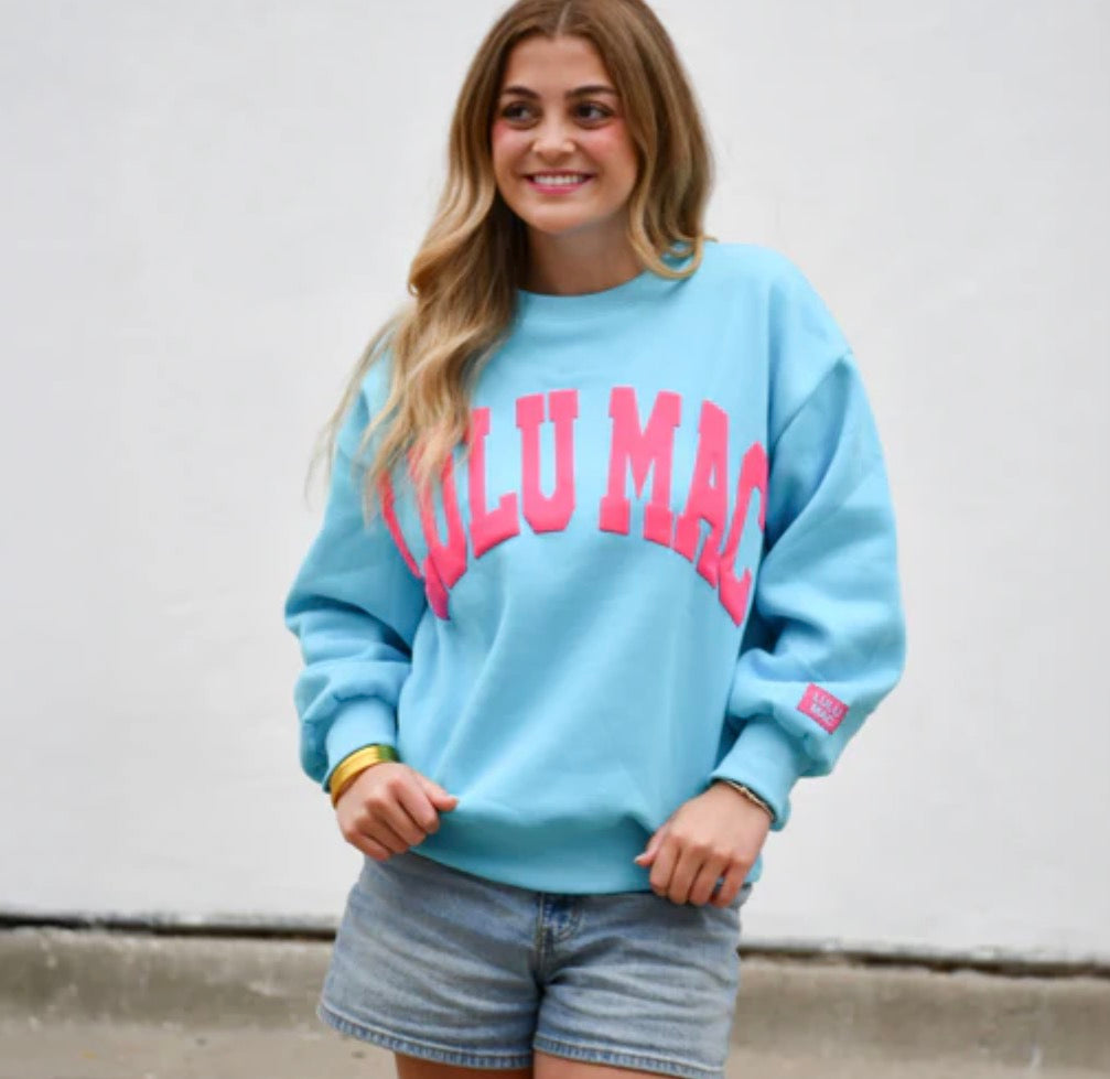 Blue & Hot Pink Sweatshirt