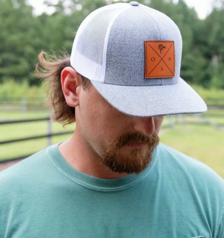 Cross Leather Patch Hat