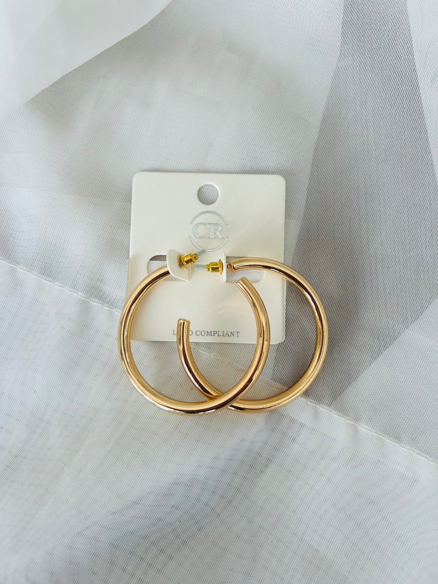 45mm Gold Open Hoops