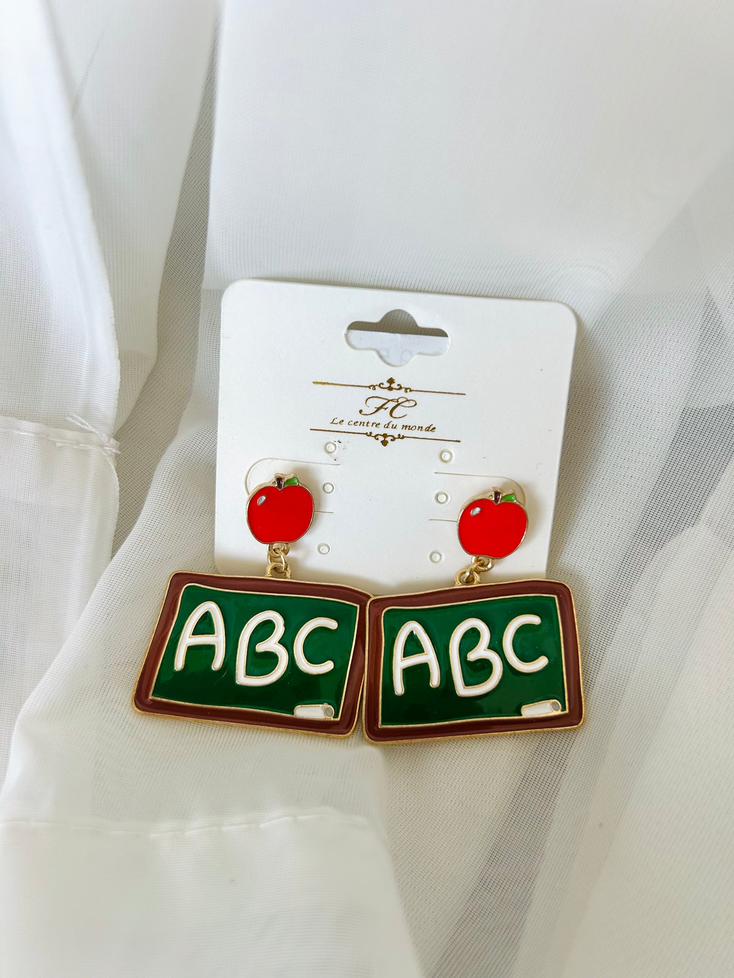 ABC Chalkboard Earrings