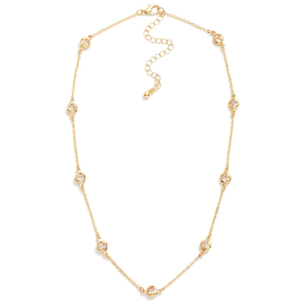 Chain Link Rhinestone Necklace