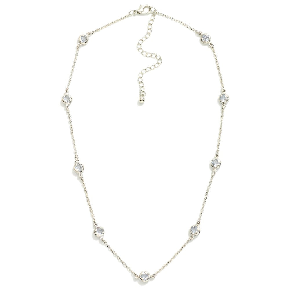 Chain Link Rhinestone Necklace