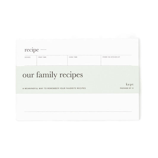 Recipe card set - 12 pack