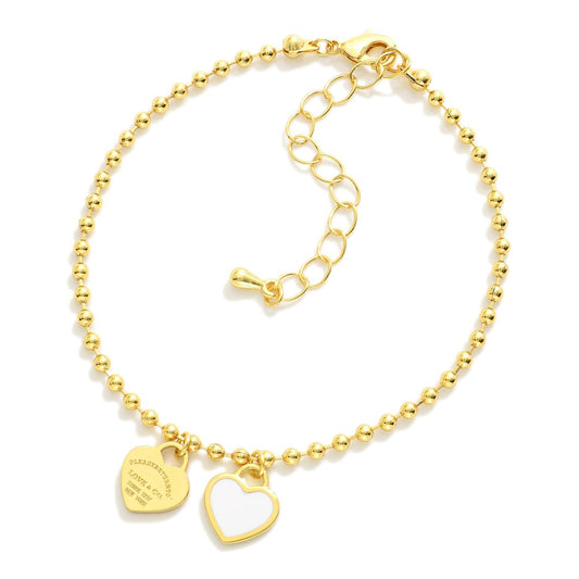 Gold Dipped “Heart Charm” Bracelet