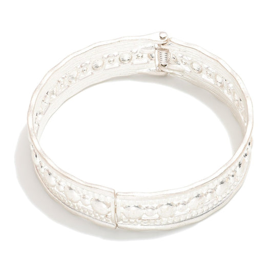Hinged Bangle Dome Bracelet