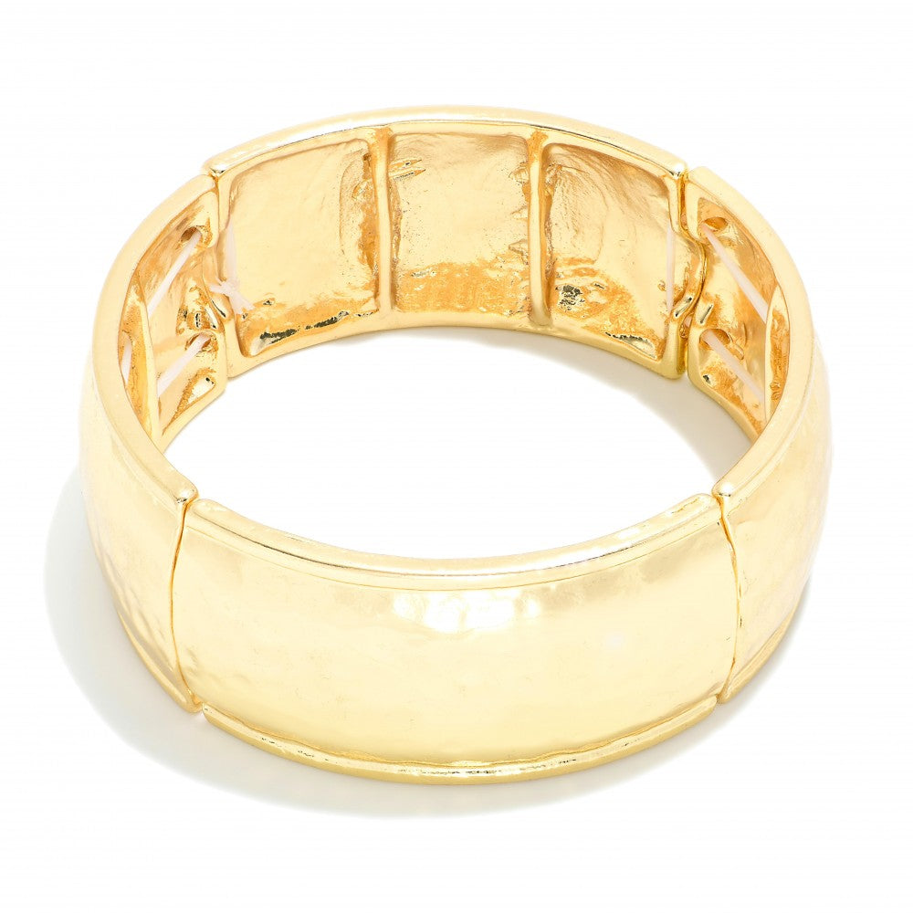 Hammered Gold Stretch Bracelet