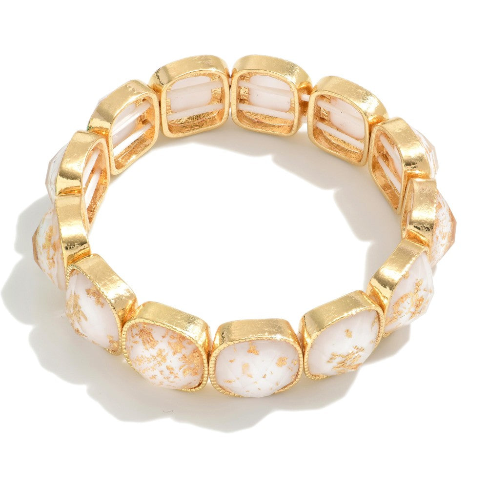 Cushion Cut Rhinestone Bracelet
