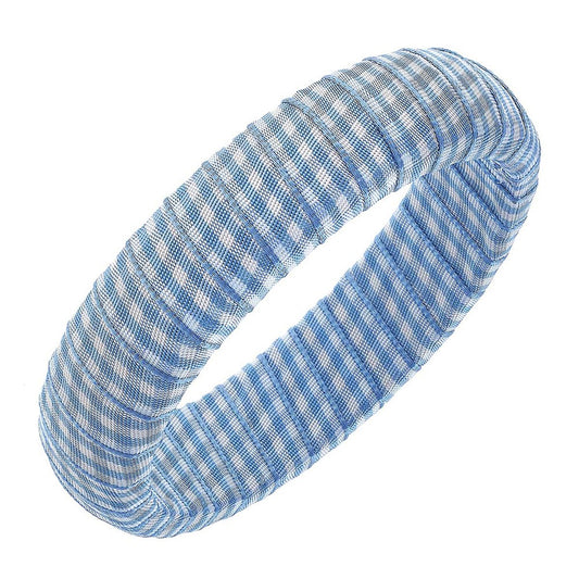 Gingham Wrapped Bangle Bracelet