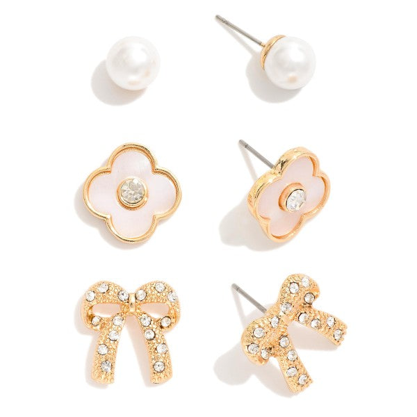 Set Of Three Aesthetic Earrings