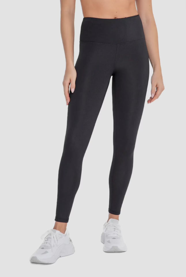 Jacquard Ribbed High Waisted Leggings