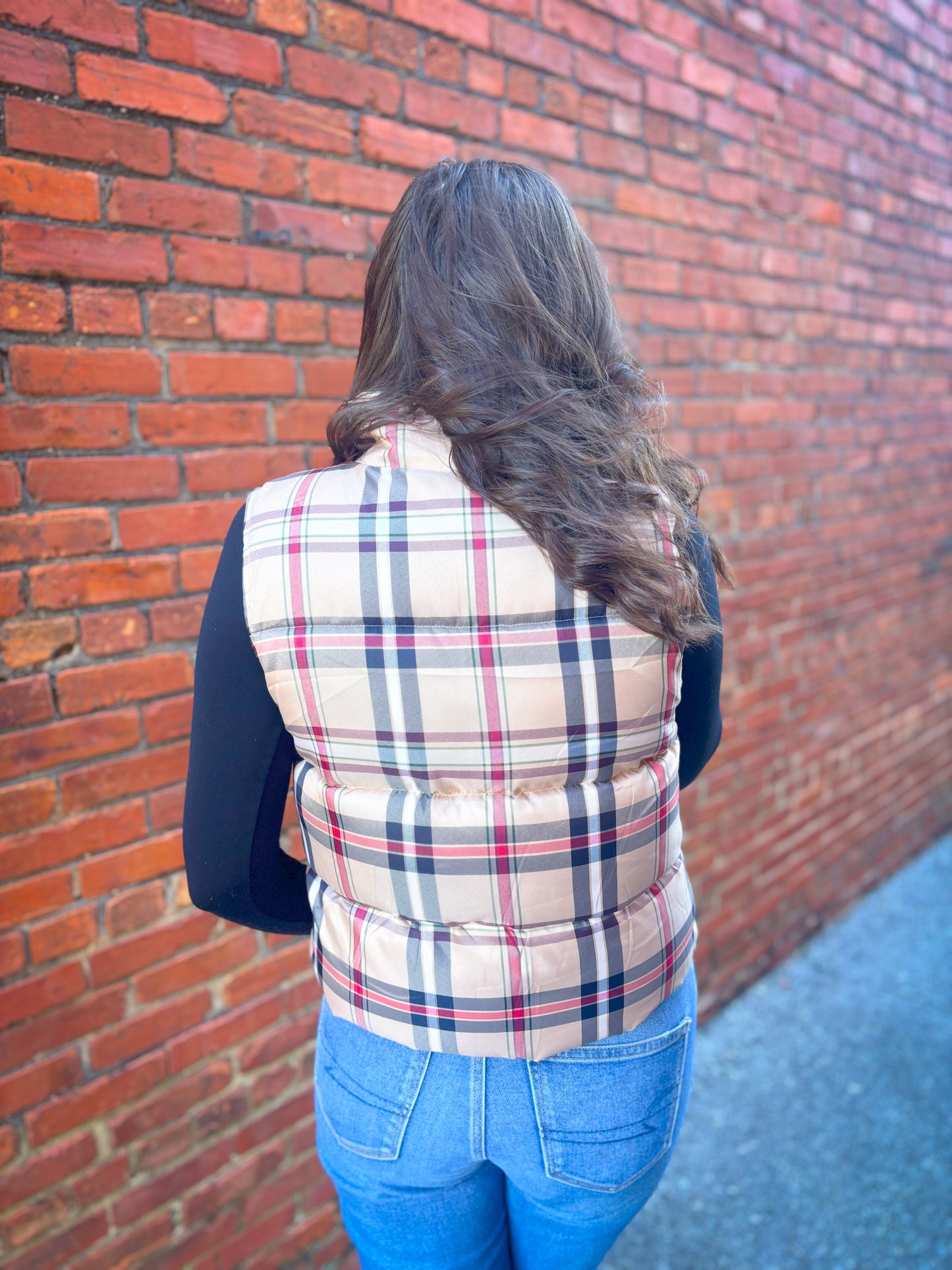Plaid Puffer Vest