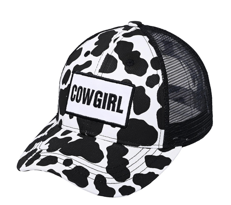 Cow Print Cowgirl Hat