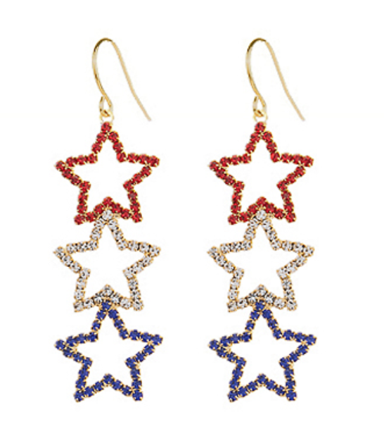 USA Star Drop Earrings