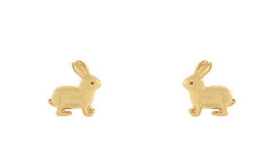 Gold Bunny Studs