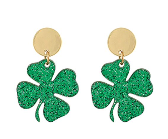 Epoxy Clover Earrings