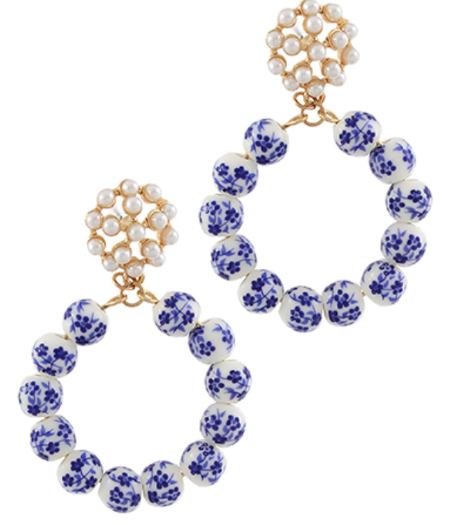 Chinoiserie Pearl Earrings