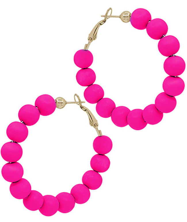 Colorful Clay Ball Hoops