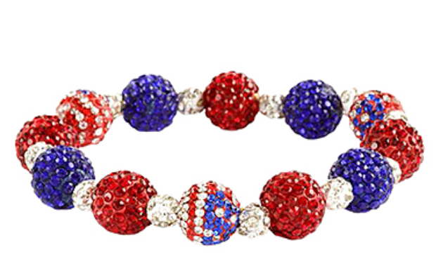 USA Beaded Crystal Bracelet
