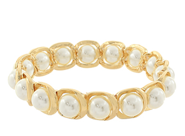 Gold Pearl Cast Bracelet