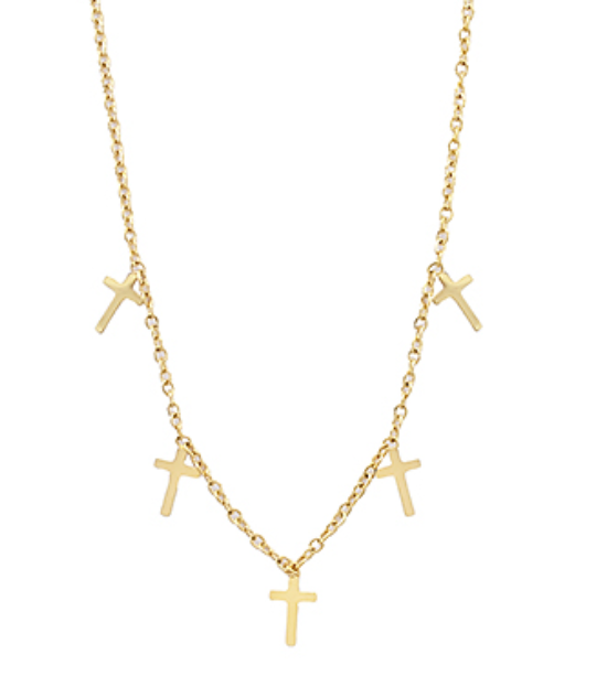 Gold Crosses Necklace