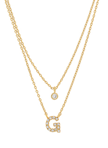 Double Chain Initial Necklace