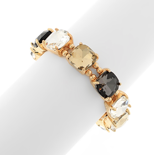 Cushion Cut Stone Gold Bracelet