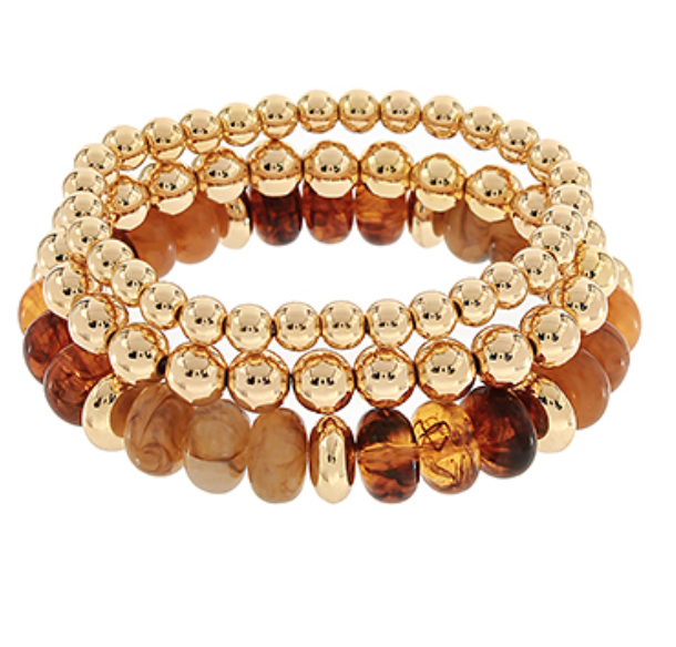 Brown Marble Bracelet Set (3)