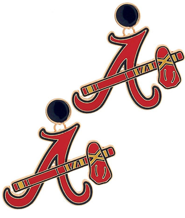 Atlanta Tomahawk Baseball Earrings