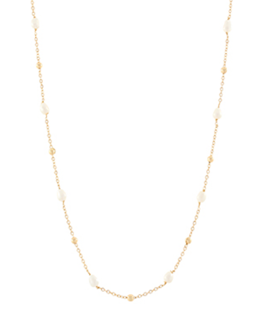 15" Pearl Station Necklace