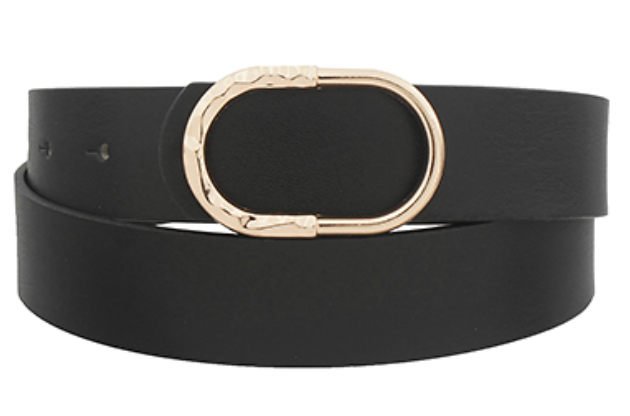 Hammered Oval Buckle Belt