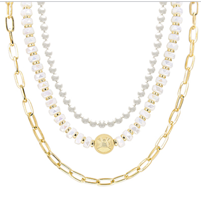 Opal Triple Layered Necklace