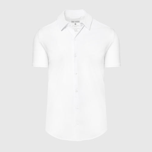 Short Sleeve Button Up Shirt | White