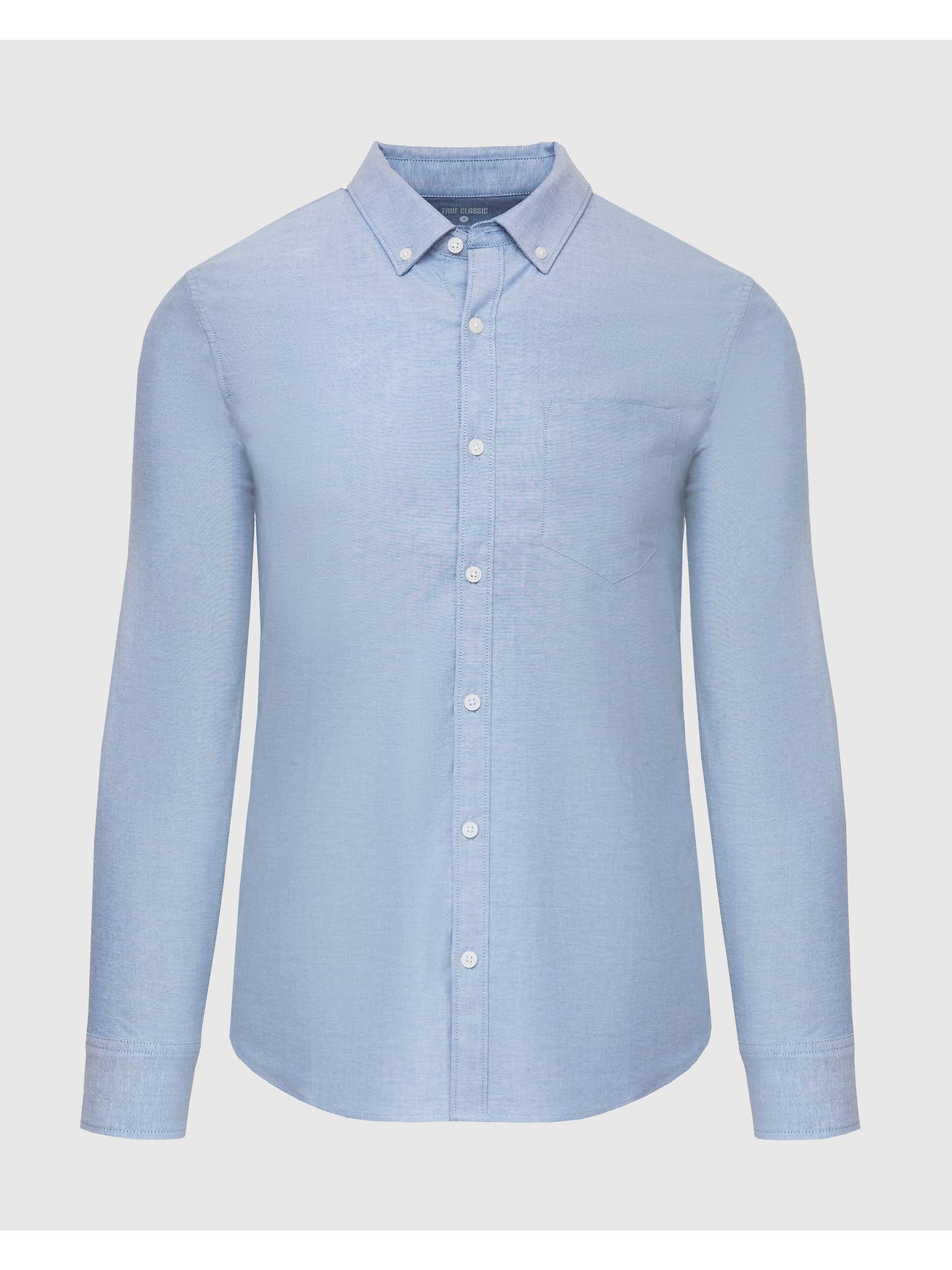 Long Sleeve Button Up Shirt | Stretch Oxford | Banker Blue