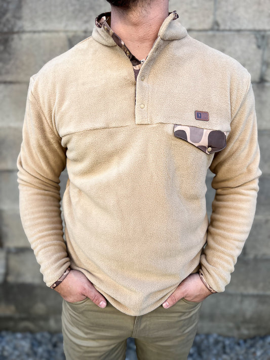 Pile Fleece Pullover- Harvest Camo