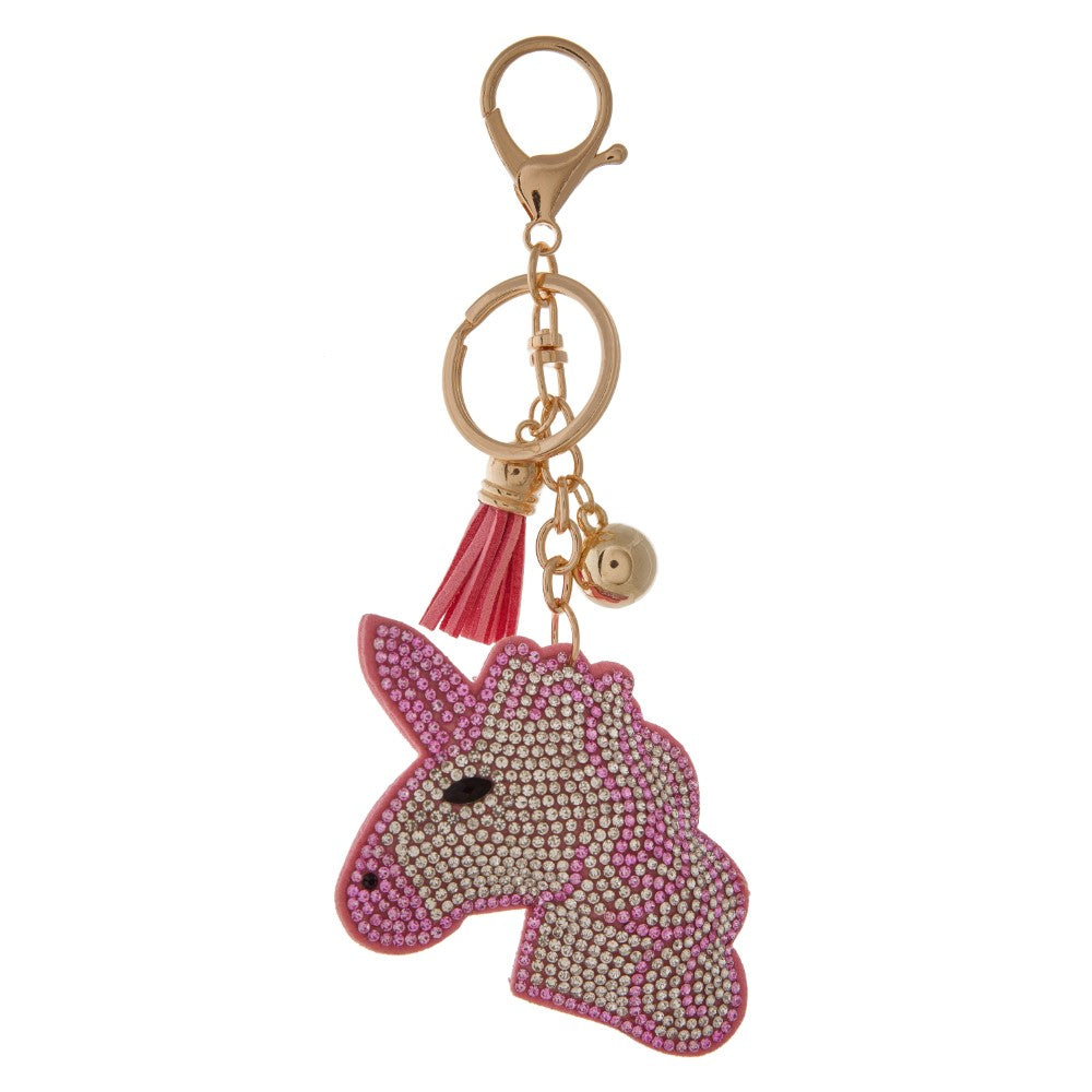 Rhinestone Cushion Keychain