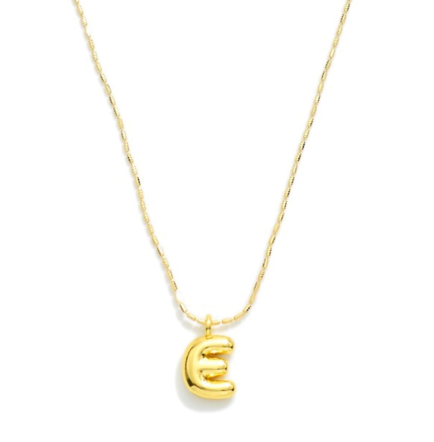 Ball Chain Bubble Initial Necklace