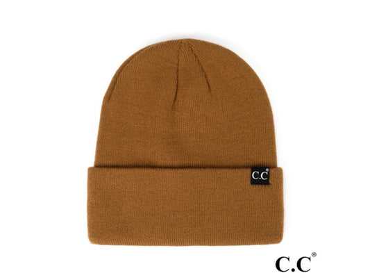 Unisex Solid Cuff Beanie Hat