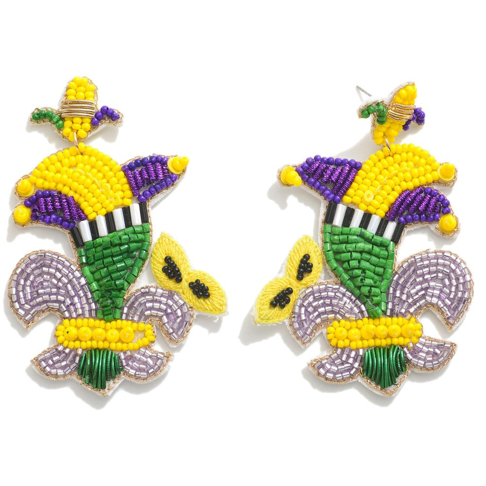 Jester Hat Drop Earrings