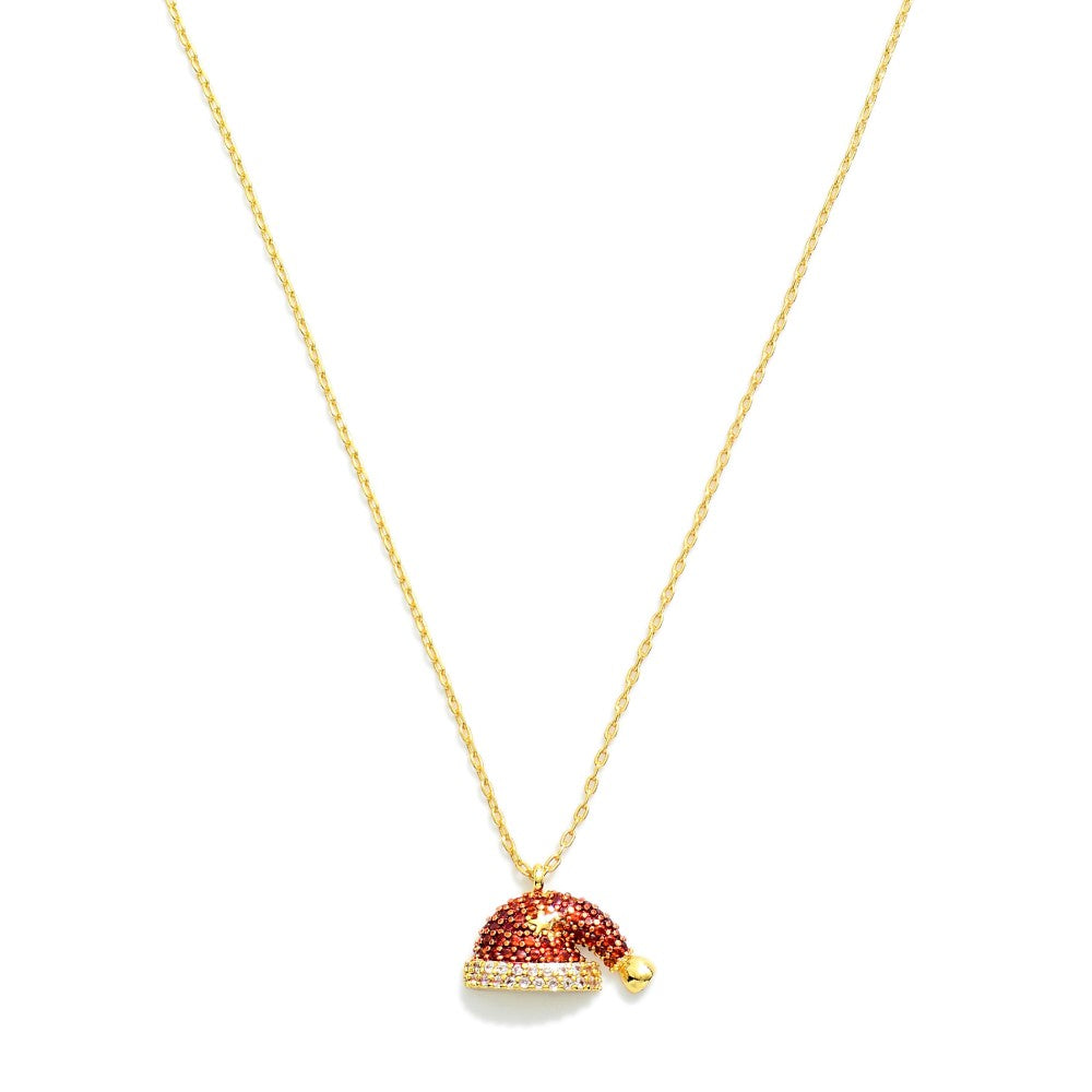 Santa Hat Pendant Necklace