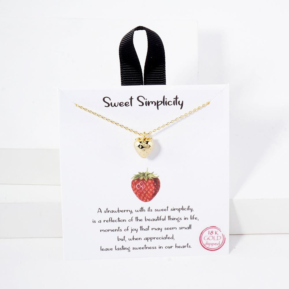 Strawberry Pendant Necklace