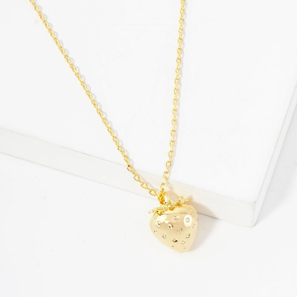 Strawberry Pendant Necklace