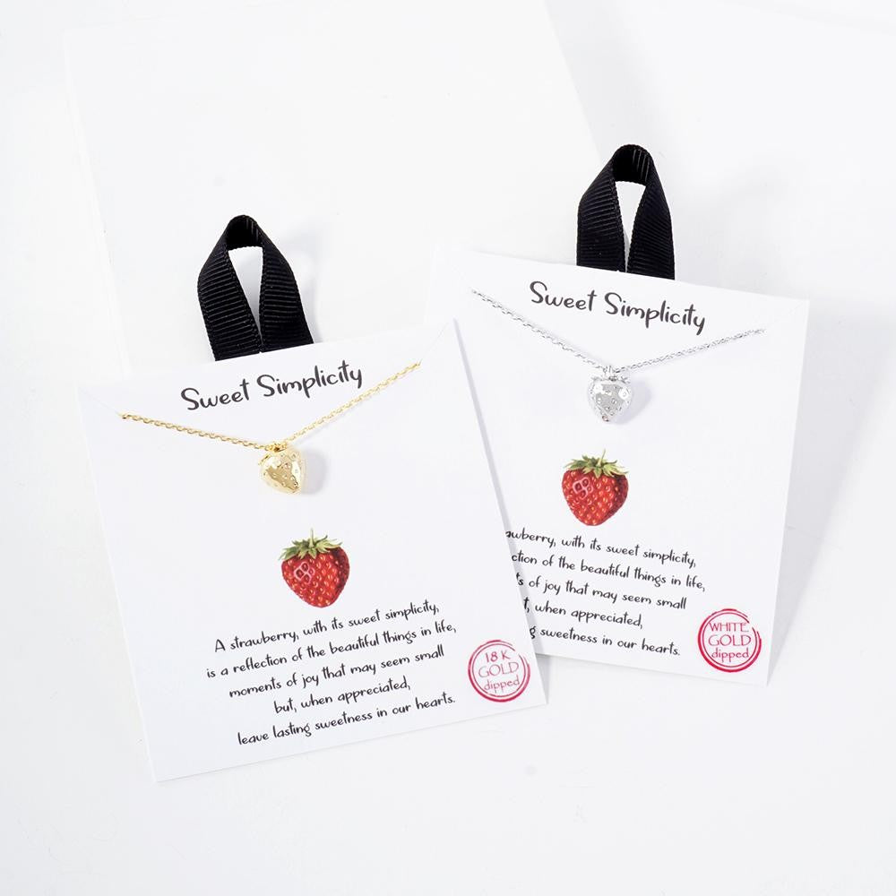 Strawberry Pendant Necklace
