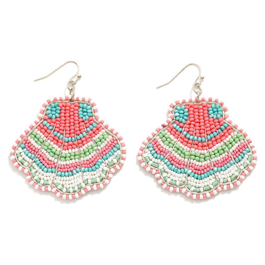 Beaded Seashell Earrings