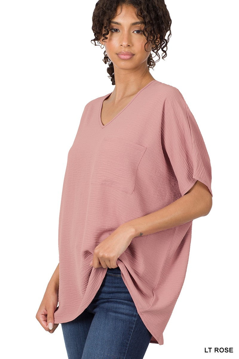 Woven Dolman Top