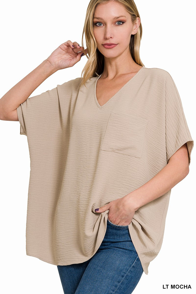Woven Dolman Top