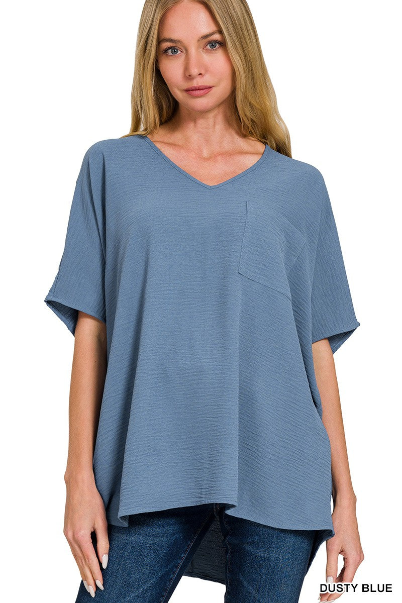 Woven Dolman Top