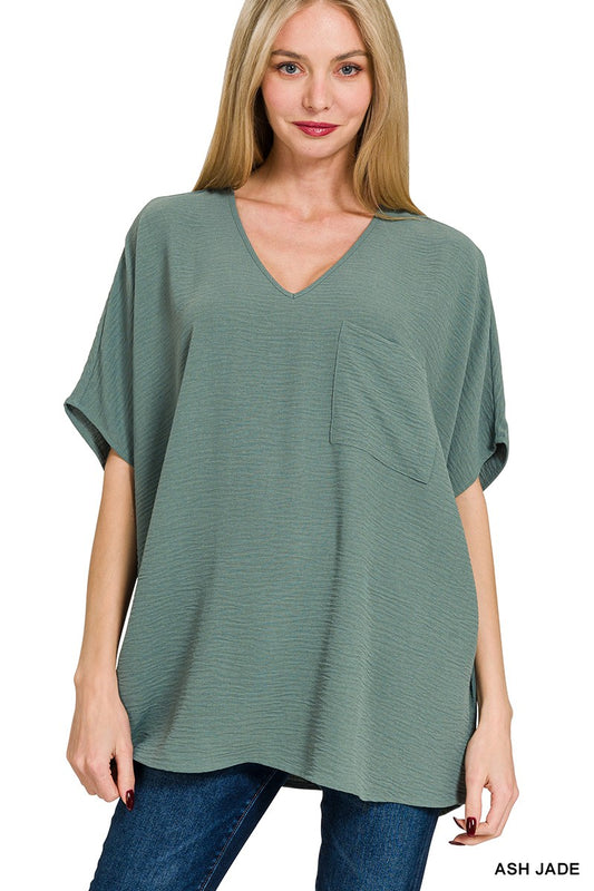Woven Dolman Top