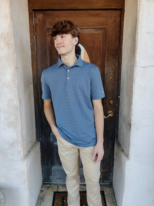 Morgan Blue Stripe Polo